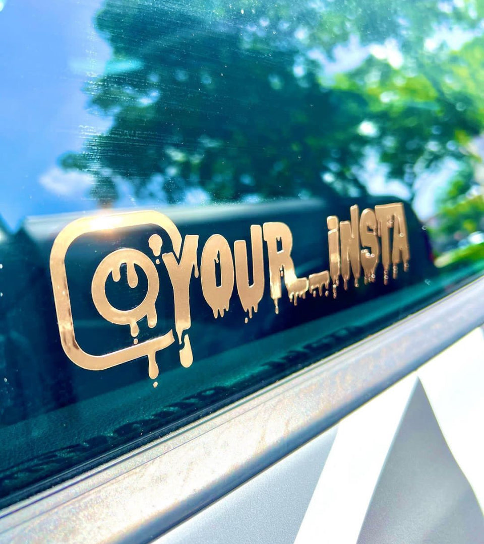 Instagram name decal